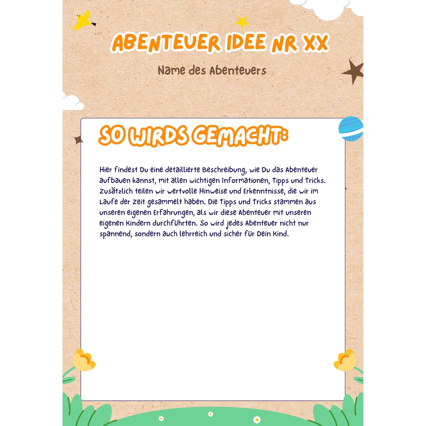 Kindheit voller Abenteuer (Alter 6-10 Jahre)